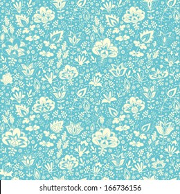 Seamless decorative floral pattern 