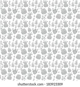 Seamless decorative floral pattern