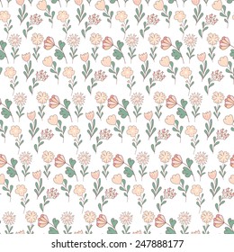 Seamless decorative floral pattern