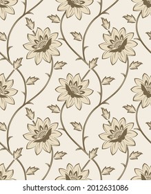Seamless decorative floral pattern design