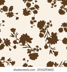 Seamless decorative floral pattern. Vector Illustration.