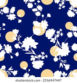 Seamless decorative floral pattern. Vector Illustration.