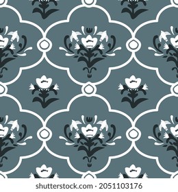 Patrón vectorial floral sin inconvenientes
