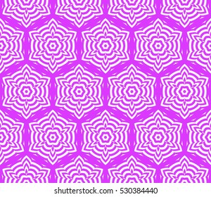Seamless decorative geometric floral pattern. vector illustration. lilac color