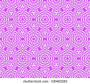 Seamless decorative geometric floral pattern. vector illustration. lilac color