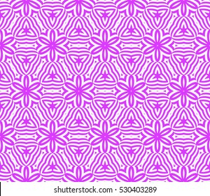 Seamless decorative geometric floral pattern. vector illustration. lilac color