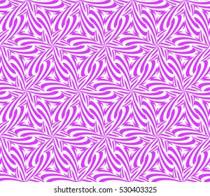 Seamless decorative geometric floral pattern. vector illustration. lilac color