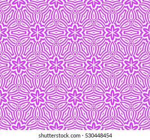 Seamless decorative geometric floral pattern. vector illustration. lilac color