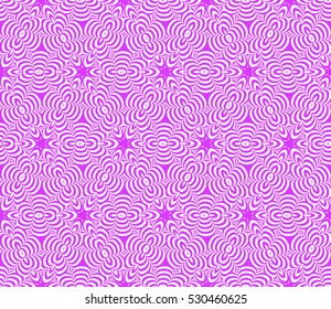 Seamless decorative geometric floral pattern. vector illustration. lilac color