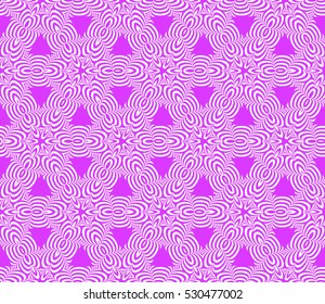 Seamless decorative geometric floral pattern. vector illustration. lilac color