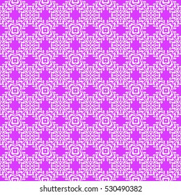 Seamless decorative geometric floral pattern. vector illustration. lilac color