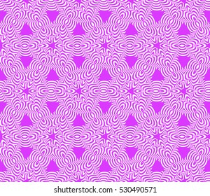 Seamless decorative geometric floral pattern. vector illustration. lilac color