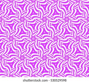 Seamless decorative geometric floral pattern. vector illustration. lilac color