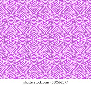 Seamless decorative geometric floral pattern. vector illustration. lilac color