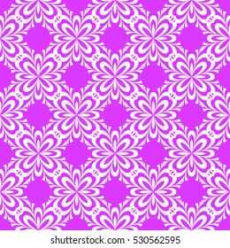 Seamless decorative geometric floral pattern. vector illustration. lilac color