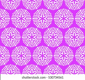 Seamless decorative geometric floral pattern. vector illustration. lilac color