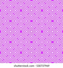 Seamless decorative geometric floral pattern. vector illustration. lilac color
