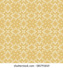 Seamless decorative geometric floral pattern. vector illustration. beige color