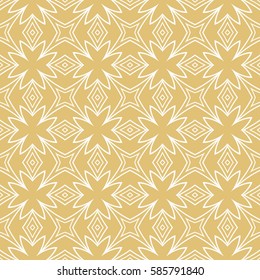 Seamless decorative geometric floral pattern. vector illustration. beige color
