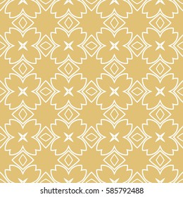 Seamless decorative geometric floral pattern. vector illustration. beige color