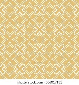 Seamless decorative geometric floral pattern. vector illustration. beige color