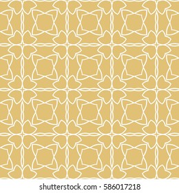 Seamless decorative geometric floral pattern. vector illustration. beige color