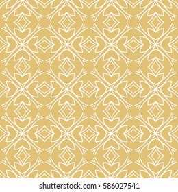 Seamless decorative geometric floral pattern. vector illustration. beige color