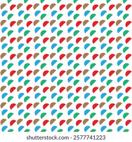 Seamless decorative geometric pattern combination of semicircular shapes. semicircular tiles. EPS Vector illustration