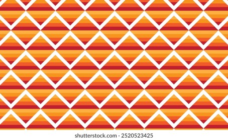 Seamless decorative geometric pattern in the form of orange combination diamonds. Perfect for printing, design backgrounds, wallpaper and tiles, gift wrapping