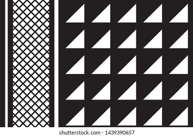 Seamless Decorative geometric pattern, pattern line, shapes, art, geometric background, mosaic pattern, graphic design Monochrome elements vector. Texture can be used for wallpaper, pattern fills,