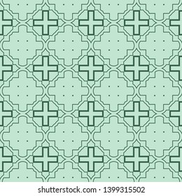 Seamless decorative geometric pattern with modern ornamnet. Vector illustration. For fashion print, interior decoration
