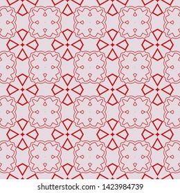 Seamless decorative geometric pattern with modern ornamnet. Vector illustration. For fashion print, interior decoration