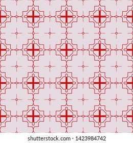 Seamless decorative geometric pattern with modern ornamnet. Vector illustration. For fashion print, interior decoration