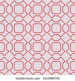 Seamless decorative geometric pattern with modern ornamnet. Vector illustration. For fashion print, interior decoration