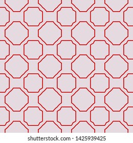 Seamless decorative geometric pattern with modern ornamnet. Vector illustration. For fashion print, interior decoration