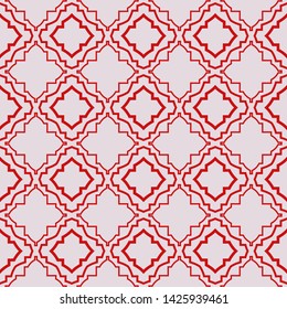 Seamless decorative geometric pattern with modern ornamnet. Vector illustration. For fashion print, interior decoration