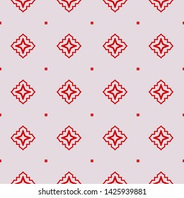 Seamless decorative geometric pattern with modern ornamnet. Vector illustration. For fashion print, interior decoration