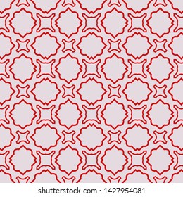 Seamless decorative geometric pattern with modern ornamnet. Vector illustration. For fashion print, interior decoration