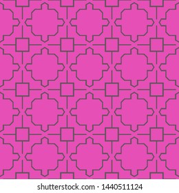 Seamless decorative geometric pattern with modern ornamnet. Vector illustration. For fashion print, interior decoration