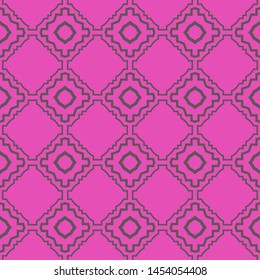 Seamless decorative geometric pattern with modern ornamnet. Vector illustration. For fashion print, interior decoration