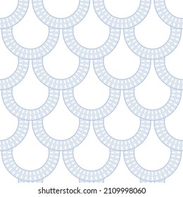 Patrón de escalas geométricas decorativas sin inconveniente. Ilustración vectorial.