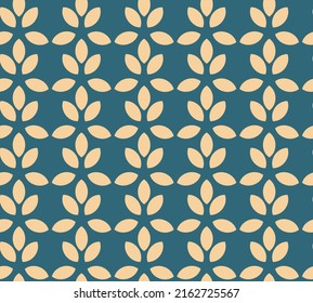 Decoración dorada sin inconfundibles sobre un fondo esmeralda, adorno floral de estilo japonés. Ilustraciones de arte lineal moderno para papeles pintados, volantes, portadas, carteles, fondos
