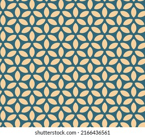 Seamless decorative golden pattern on an emerald background, floral ornament in Japanese style. Modern linear art illustrations for wallpapers, flyers, covers, banners, backgrounds
