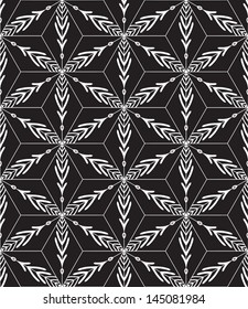 Seamless decorative graphic pattern in black and white