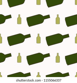 Seamless decorative and hand drawn bottle illustrations. For design texture & background. Vector artwork.
