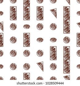 Seamless decorative and hand drawn mixed or mutiple shapes illustrations. Good for design texture & background. Cartoon style vector.