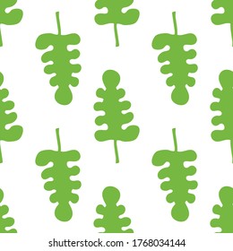 Seamless decorative herbal background. Decorative green leaf texture for design of wallpaper, wrapping paper, scrapbook, web, textile