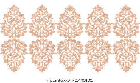 Seamless decorative lace border. Vector illustration.