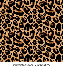 Seamless decorative leopard pattern. Leopard skin. Seamless pattern.