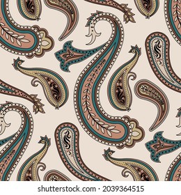 Seamless decorative luxury design, Paisley pattern.